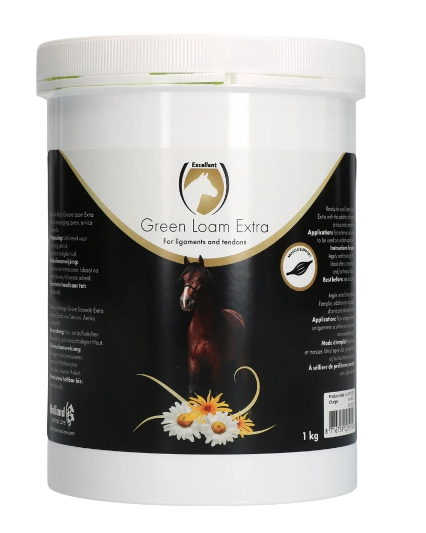 Excellent Horse Green Loam Extra 1 kg supports swollen legs of horses - green clay