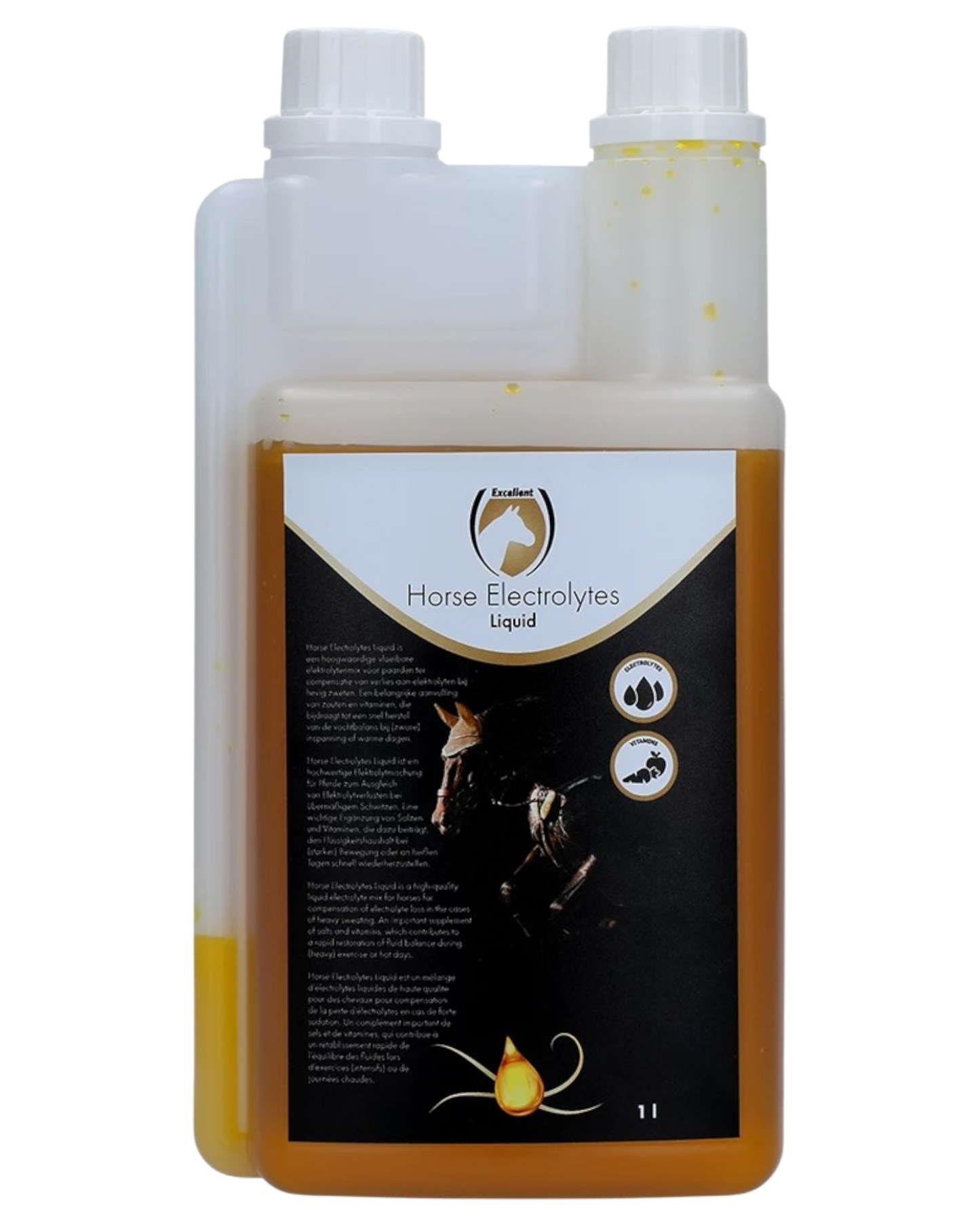 Excellent Horse Electrolytes Liquid 1 L maintaining electrolyte balance and rehydration after physical exertion